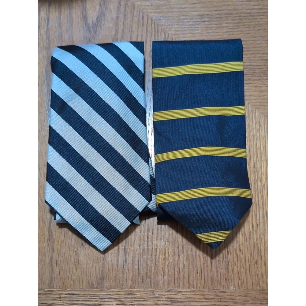 Brooks Brothers Makers Men's Set of 2 Striped Silk Made in the USA Ties New/Used
